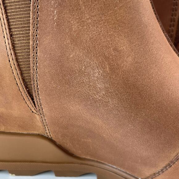 Sorel Evie Side Zip Bootie Waterproof Suede Wedge Black Women's 6.5 NWB - FLAW - Picture 12 of 12